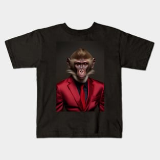 Adorable Wild Monkey In A Suit Animals Kids T-Shirt